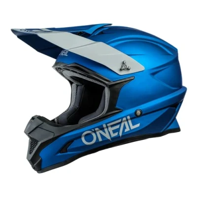 Image de O&#039;NEAL Casque de Motocross MX Enduro Coque en ABS, aux Norme sécurité ECE 22.05, Ouvertures pour Une Ventilation et Un Refroidissement optimaux 1SRS Solid Adulte Bleu Taille S