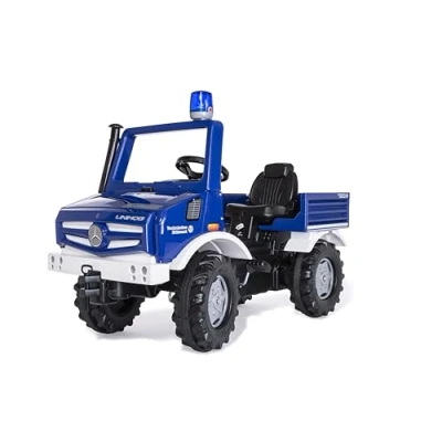 Image de Rolly Toys Unimog THW 038305 Voiture à pédale, pour Enfant, Conduire soi même, avec lumière Clignotante, Bleue