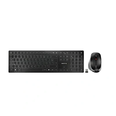Image de CHERRY STREAM KEYBOARD TKL, clavier mécanique filaire sans pavé numérique, Disposition EU (QWERTY), frappe silencieuse, Sensation de unique, Blanc grisé