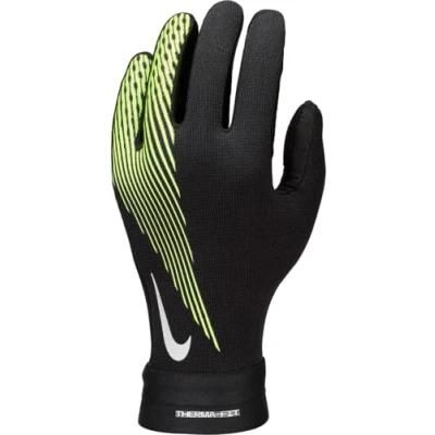 Image de Nike Academy Thermafit Ho24 Gants pour Enfant Noir/Vert Fluo Taille L