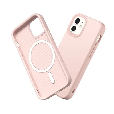 Image de RhinoShield Coque Compatible avec [iPhone 12 Mini] SolidSuit Magsafe Fine Technologie d&#039;absorption des Chocs et Finition Premium Matte Rose Poudré