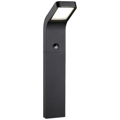 Image de Paulmann 94747 luminaire d&#039;extérieur LED borne Lumineuse Kulma détecteur mouv. Résistant Eau de mer IP44 500mm 3000K 7,5W 500lm Anthracite Alu, Aluminium, 7.5 W