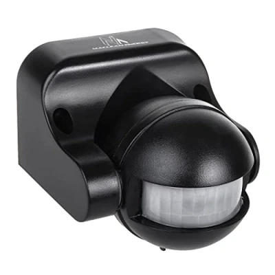 Image de Détecteur de Mouvement PIR, Infrarouge Maclean MCE358 B, IP44, Noir, portée 12m, Charge Max. 800/1200W