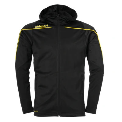 Image de uhlsport Stream 22 Track Hood Jacke Veste Homme, Noir/Jaune Citron, s
