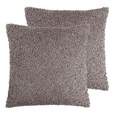 Image de Yard Cabu Lot de 2 Coussins texturés en Polyester bouclé 45 x cm