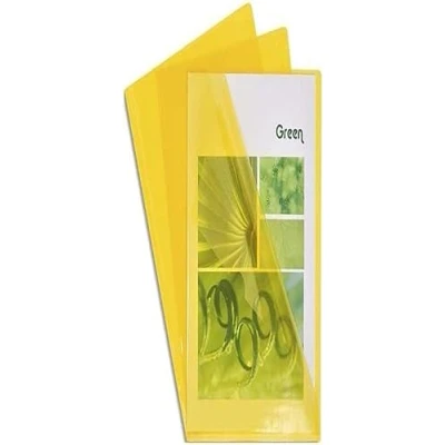 Image de Exacompta Réf. 661235E Boîte de 100 pochettes coin lisse en PVC semi rigide 13/100ème Format à classer A4 Avec encoche pour facilité l&#039;ouverture Coloris jaune