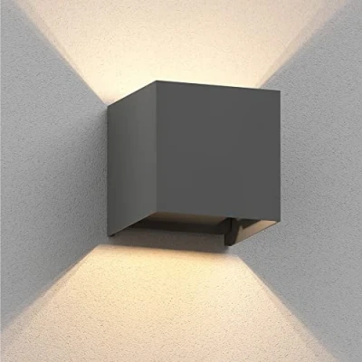 Image de ledscom.de applique murale CUBEL pour l&#039;extérieur, IP65, up/downlight, anthracite mat, carré, 1x G9 max. 10W, mur de maison, cube, éclairage extérieur, spot mural, extérieure,