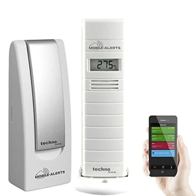 Image de Technoline MA 10200 + Gateway Surveillance de la température et l&#039;humidité l&#039;air pour Terrarium/serres Blanc 3,8 x 2,1 12,8 cm