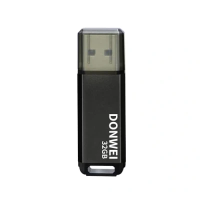 Image de Cle USB, Clé USB 32 Go, Clés avec Lumière LED Rapide Pendrive, Métal Clef Mini Portable Grande Capacité Originale Memory Stick pour Pc/Phone/Tablettes/TV/Stockage Externe (Noir)
