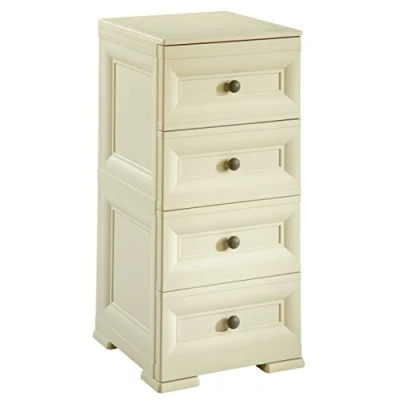 Image de Tontarelli 8086090210 Omnimodus Commode étroite à Quatre tiroirs Crème 40 x 43 85,5 cm