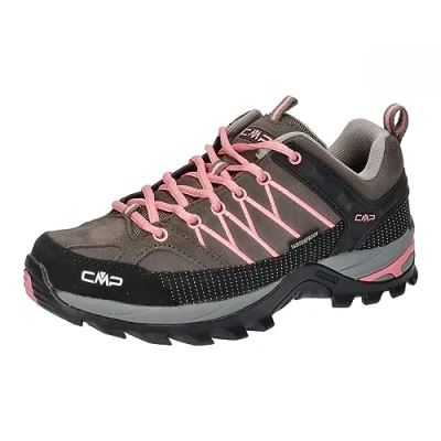 Image de CMP Rigel LOW Trekking Shoes WP Chaussures de marche, Femme, Taille: 40, Fango/pesca Cuir et textile
