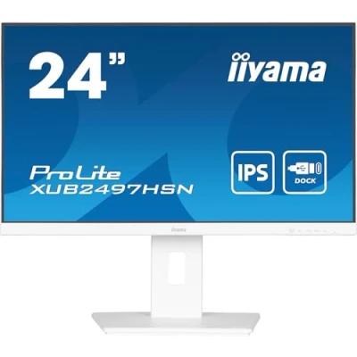 Image de iiyama XUB2497HSN W1 23.8&quot;, IPS, 1920 x 1080/100Hz, 1H1DP1C, HAS, RJ45