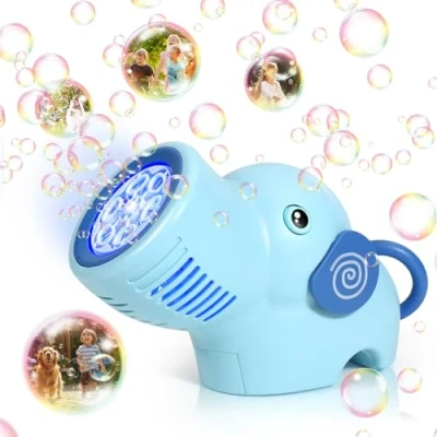 Image de Apritsce Machine a Bulle, Éléphants Bulles de Savon pour Enfant, Automatique Jouet à Cadeau Pistolet Bulle Jeux Exterieur Mariage Soirées