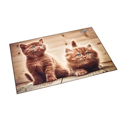 Image de Läufer 46650 sous main avec motif chatons curieux, 40x53 cm, antidérapant une poche de côté transparente