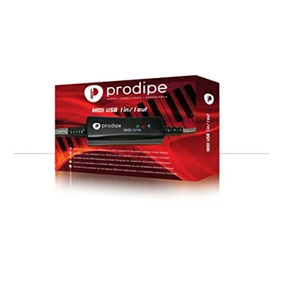 Image de Prodipe 1i1o Interface MIDI USB 1 entrée/sortie pour Ordinateur portable/MacBook Noir