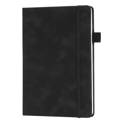 Image de welsberg Carnet A5 Cahier Ligné, Similicuir de Notes à Couverture Rigide avec Boucle Stylo 192 Pages pour le Bureau, l&#039;École, la Maison, les Affaires