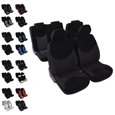 Image de DBS Housses de Sièges Voiture/Auto 5 Noir Universelles Anti dérapant Lavable