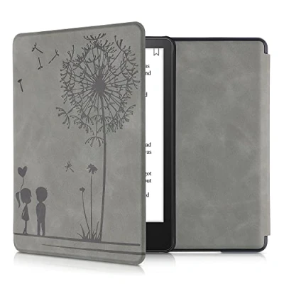 Image de kwmobile Etui Compatible avec Kindle Paperwhite 11e génération Étui à Rabat magnétique Tablette eReader Similicuir pour Gris