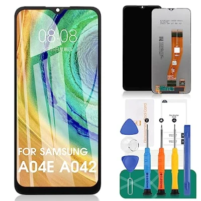 Image de Pour Samsung A04E Écran De Remplacement Galaxy LCD Affichage Digitizer Assemblée A042 Kits Réparation Sans Cadre (Noir)