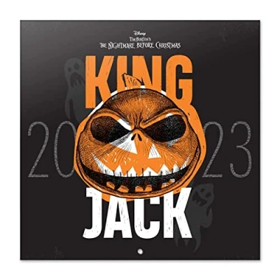 Image de Grupo Erik CP23038 Calendrier Mural 2023 Disney, L&#039;Étrange Noël de Mr Jack 30 x 60 cm, Avec 1 Poster Inclus, Licence Officielle et Certifié FSC en Français Janvier à Décembre