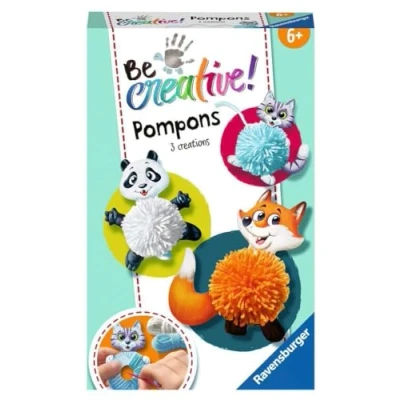 Image de Ravensburger 18429 Be Creative Pompon Animaux DIY pour Enfants à partir de 6 Ans, Multicolore, Nouvelle Version