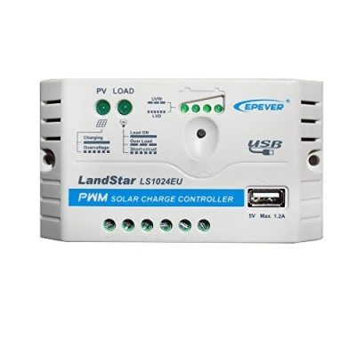 Image de EPEVER® PWM Laderegler 10A 12/24V,Solar Charge Controller mit USB Anschluss ,LS1024EU