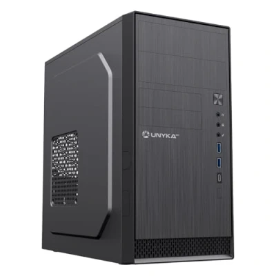 Image de UNYKAch Boîtier d&#039;ordinateur Micro ATX Aero C12 V2 avec Deux Ports USB 3.0 et Un Port Type C 2.0