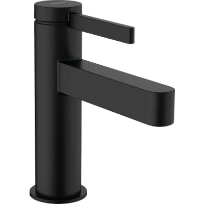 Image de hansgrohe Finoris Robinet de lave mains 100 eau froide sans tirette ni vidage, noir mat, 76013670
