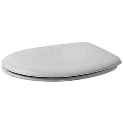 Image de Duravit Abattant WC Universel, avec Amortisseur de Fermeture, Toilette en Uréa Duroplast, Charnières Acier Inoxydable, Blanc