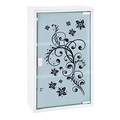 Image de Multistore 2002 Hi Armoire à Pharmacie Robuste avec étagères, refermable, Pratique Murale compacte en Verre, Rangement Acier Inoxydable, Trousse de Secours