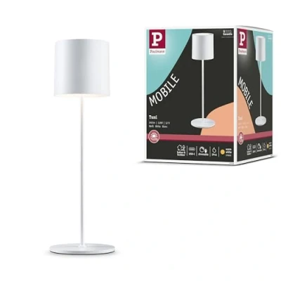 Image de Paulmann 76999 Rechargeable à LED Tuni IP44 2700K Blanc dépoli Mobile Lampe Poser gradable 2,8W USBC, Plastique, 2.8 W