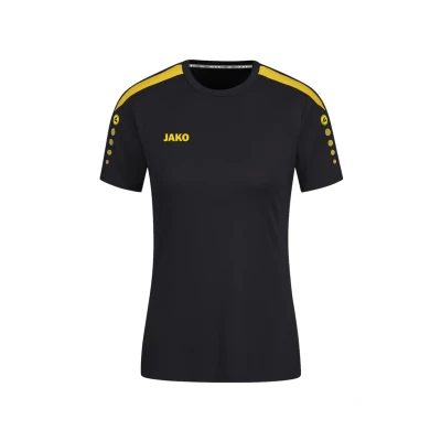 Image de JAKO Maillot Power (Manches Courtes), Femme, Noir/Citro, 42