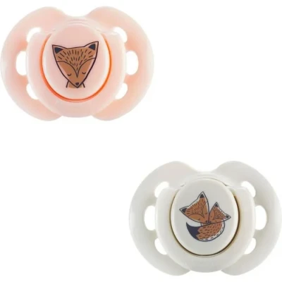 Image de Tommee Tippee Fun Style Soothers, Symmetrical Orthodontic Design, BPA Free Silicone, 0 6m, Pack of 2 Dummies, Colours May Vary