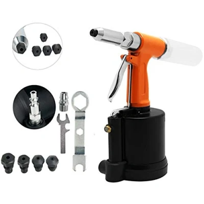 Image de Seababyhouse Hydrauliques Pistolet Riveteuse Pneumatique Rivet Écrou de Réglage Kit Pince à riveter, 1/4 inch 3/16 5/32 1/8 3/32 Nosepieces