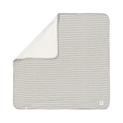 Image de LÄSSIG Couverture câline pour bébé douillette certifiée GOTS douce/Interlock Baby Blanket 80 x cm Striped grey/anthracite