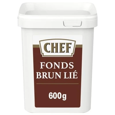 Image de CHEF Fonds Brun Lié Déshydraté Sauces, de viande Pot 600g pour 15L à 40L
