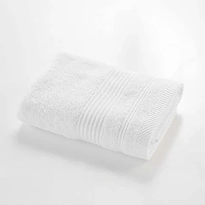 Image de douceur d&#039;intérieur, Serviette de Toilette (50 x 90 cm) Tendresse Blanc, Eponge Unie