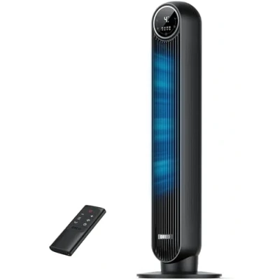 Image de Dreo 28dB Nomad One Ventilateur de tour avec télécommande, vitesse 7,3m/s refroidissement silencieux, oscillant à 90 4 vitesses, modes, minuterie 8 heures, ventilateurs sur pied