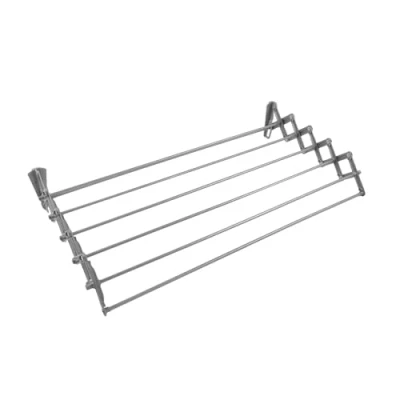 Image de Séchoir à linge ABJ, etendoir mural, pliant, argent, 80 cm pour salle de bain