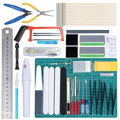 Image de WiMas 64 Pièces Modeler Basic Tools Kit, Gundam modèle Outils Hobby Building Craft Set pour la Construction du de Base réparation et Fixation