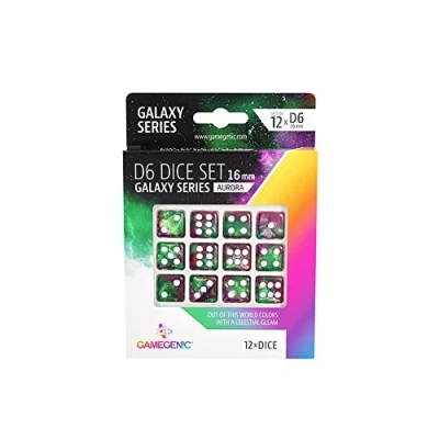 Image de Jeu de dés Gamegenic Galaxy Series D6 16 mm (12 pcs) (Aurore)