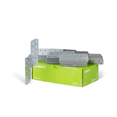 Image de Alberts 846886 Équerre renvoyée utilisable à gauche galvanisée Sendzimir 32 x 170 mm kit de 25