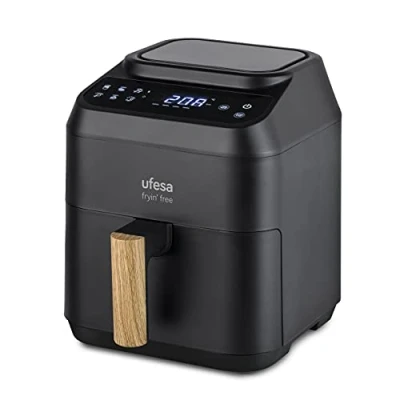 Image de Ufesa AF2850 Fryin&#039; Free Friteuse Sans Huile Air Fryer, 6 Programmes, 1200W, 2.8L, Ecran Tactile, Minuterie, Température 80ºC 200ºC, BPA, Cuve et Plateau Antiadhésif