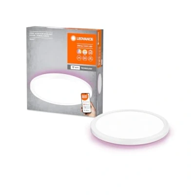 Image de LEDVANCE Dalle LED SMART+ ORBIS WiFi, blanc, 19W, 1790lm, 235mm, blanc réglable (2700K 6500K), cadre avec lumière de couleur RVB, dimmable, contrôlable par application, compatible Amazon, Google, etc.