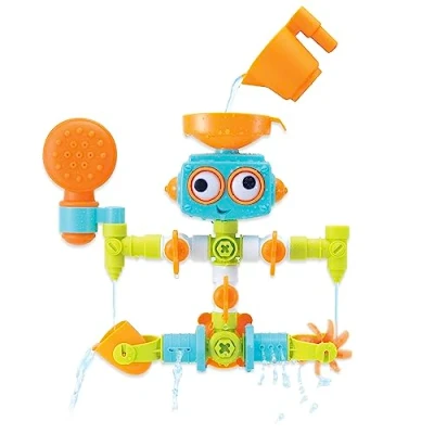 Image de Infantino Sensory Plug &amp; Play Plumber Jouets de Bain Robot Multicolore Pour Bébés 6 Mois et Plus avec 16 Pièces Amovibles Exploration Apprentissage