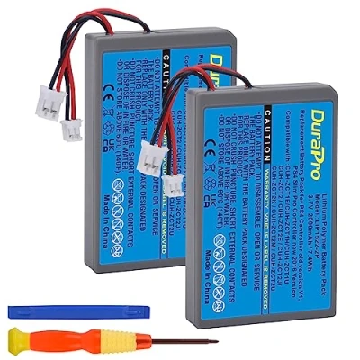 Image de DuraPro 2X 2000mAh Batterie LIP1522 Compatible avec Sony Playstation 4 PS4 V1 V2 Dualshock CUH ZCT1E ZCT1H ZCT1U ZCT2 ou ZCT2U