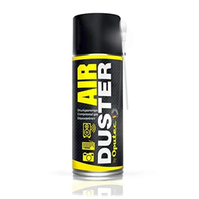 Image de 1x400ml Oputec air Duster Nettoyage à comprimé avec rallonge facile de clavier, PC, ordinateur, téléphone, appareil photo, imprimante, console Xbox, Playstation Made in Germany