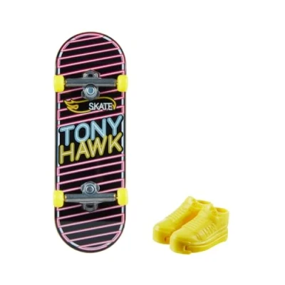 Image de Hot Wheels Mattel Luminescence Doublée Mini Skateboard avec Chaussures Assorties Multicolore (HNG33)