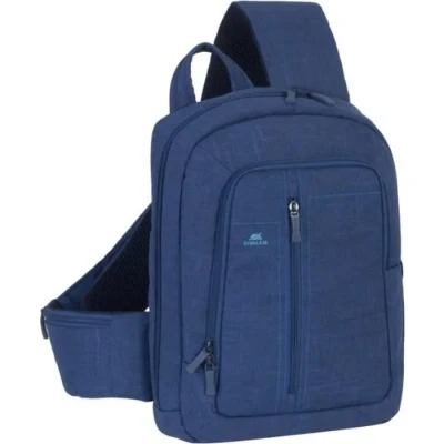 Image de Sac à dos 13,3“ RIVACASE mono bretelle pour ordinateur portable / notebook Laptop en toile bleue