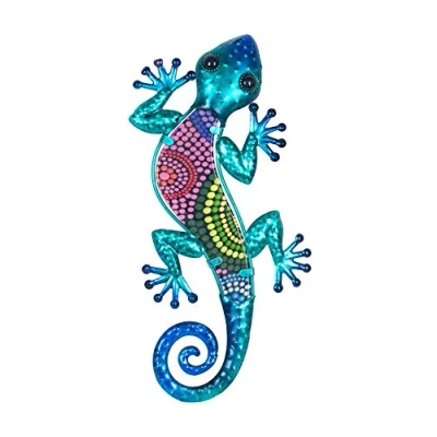 Image de G&amp;S Déco Gecko Mural : Collection Victoria, Bleu. H 30 cm
